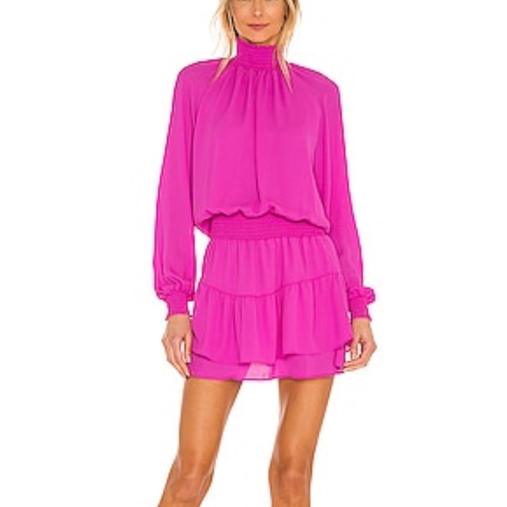 Krisa Women’s Long sleeve turtle neck ruffled dress size small